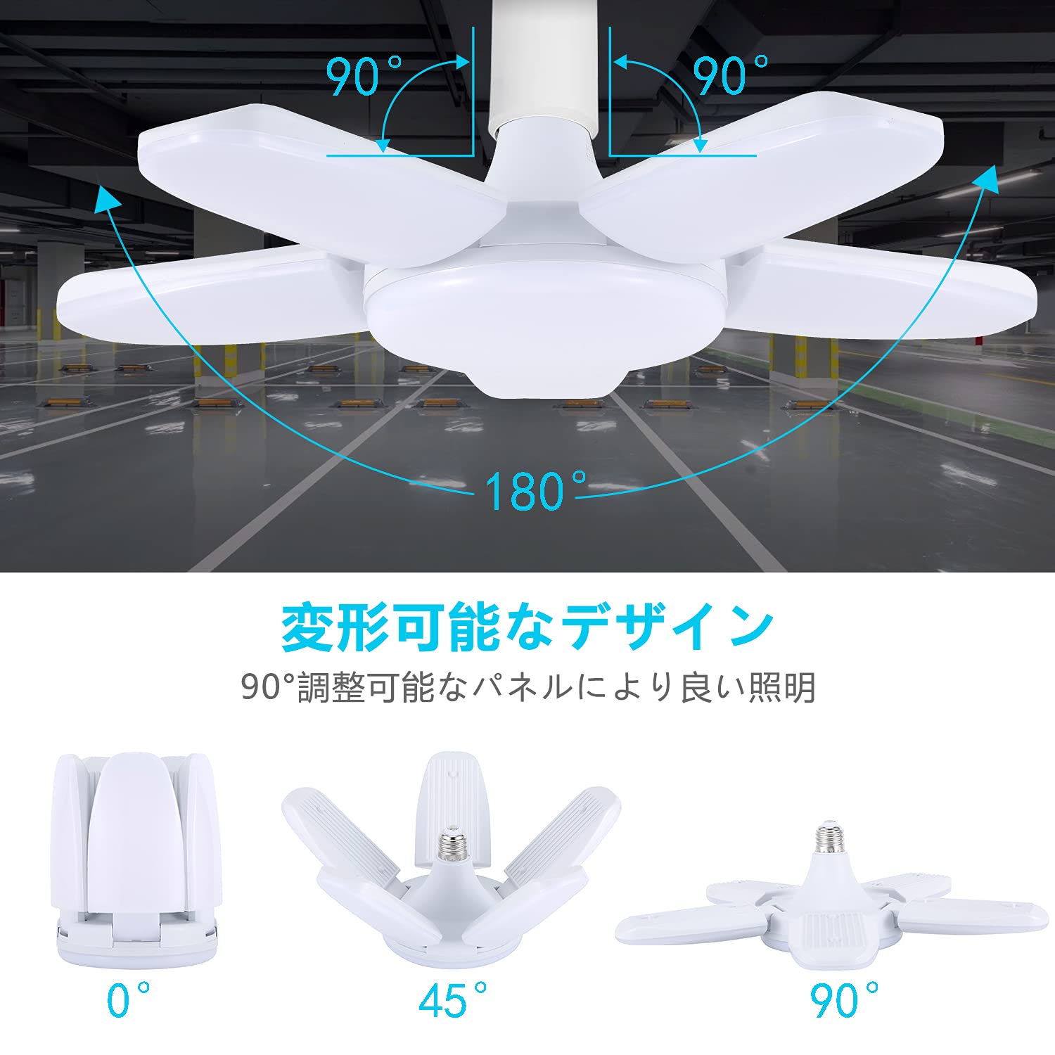 LED ガレージライト 80W 6灯式 E27 昼白色 6500K 2個セット 楽天市場】LEDガレージライト【2個セット】LEDペンダントライト